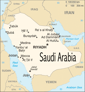 Mapa de Saudi Arabia